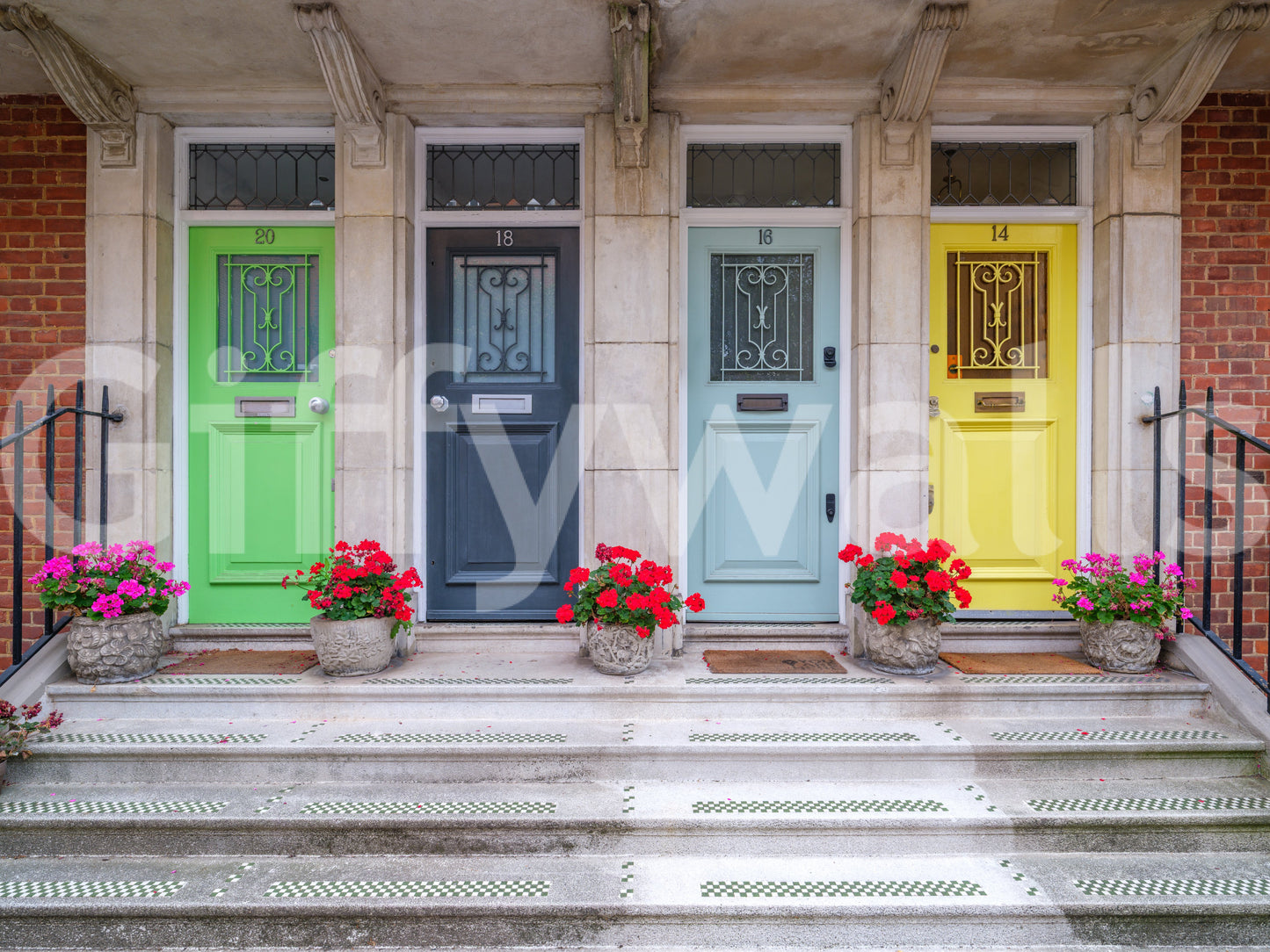 Decorative front doors wallpaper