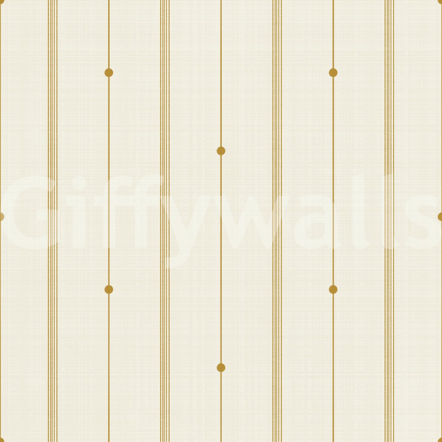 Cozy buttercream and mustard striped wallpaper for living spaces