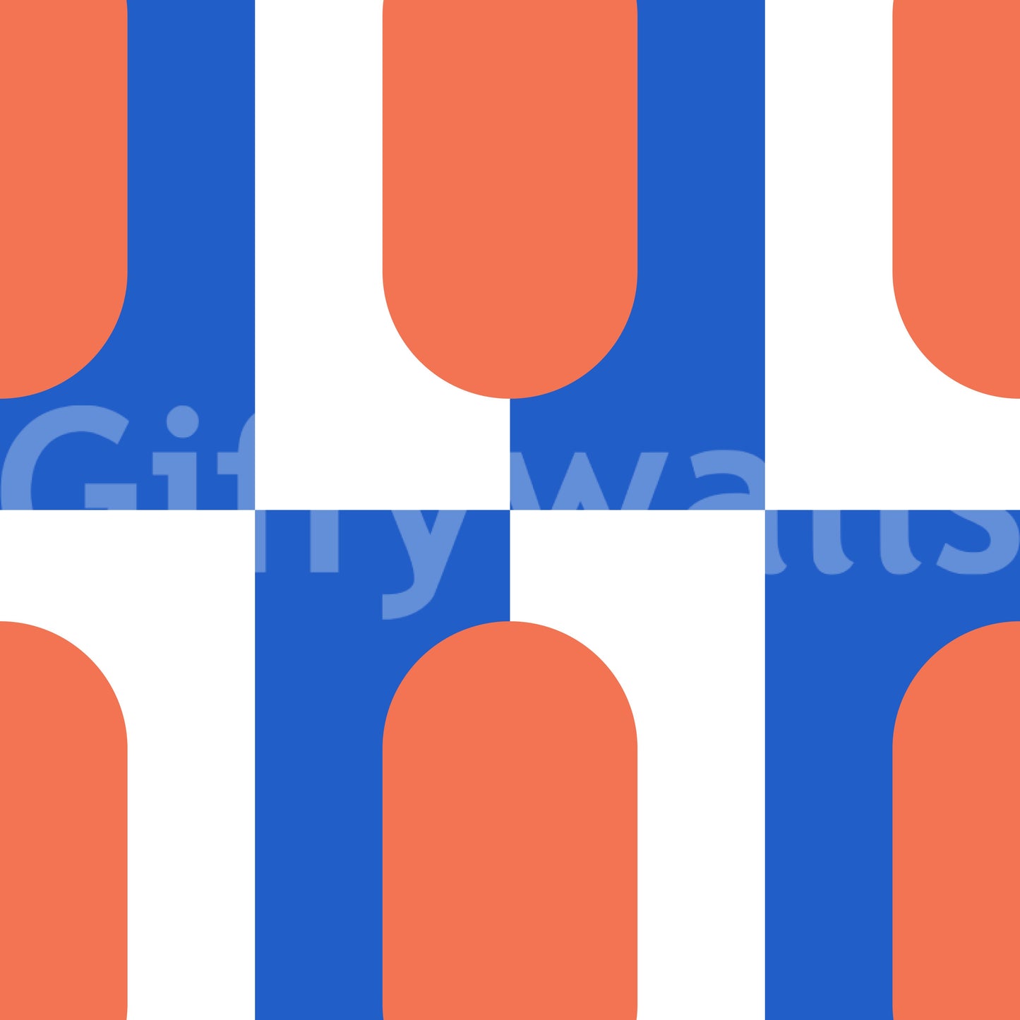 Geometric mid-century wallpaper for home office walls