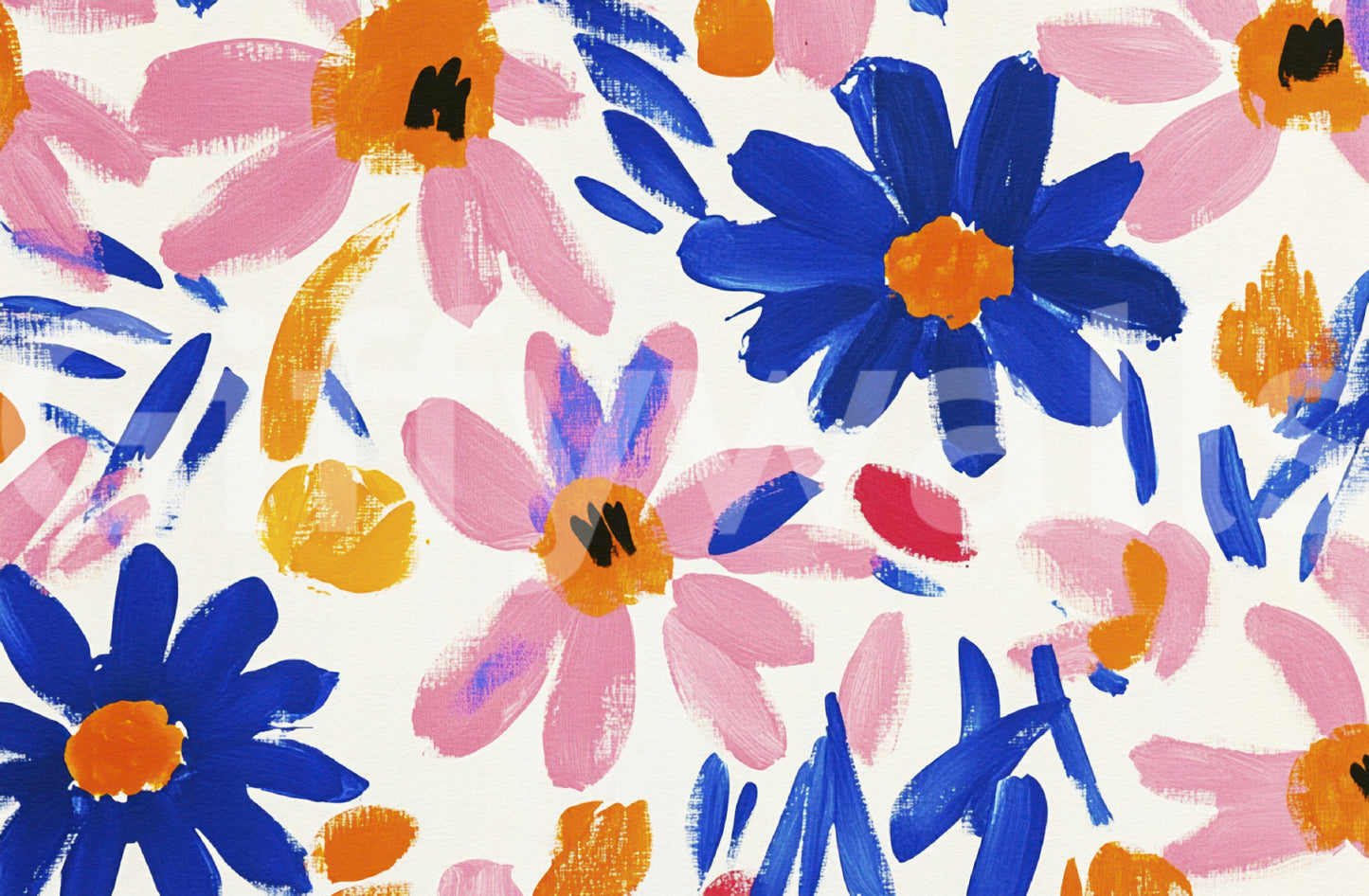 Abstract Matisse mural for creative spaces