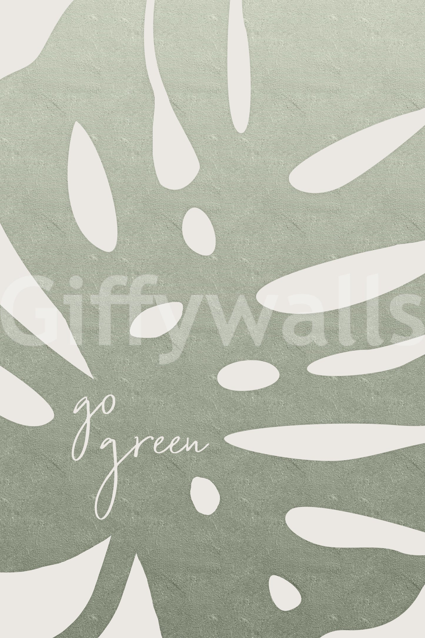 Calming green foliage wall mural for peaceful spaces