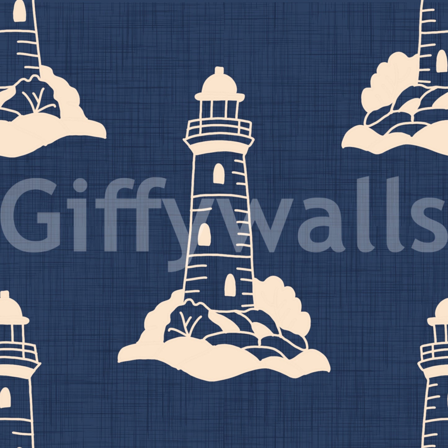 Nautical-themed wallpaper with storybook vibe