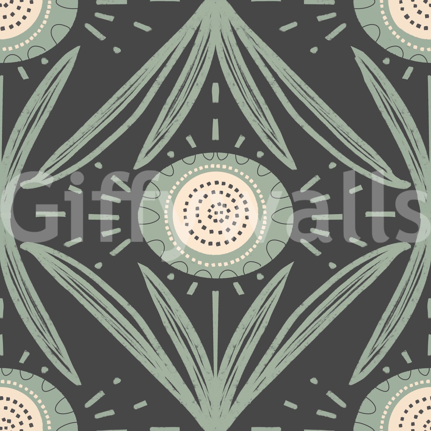 Artistic floral wall mural for cozy spaces