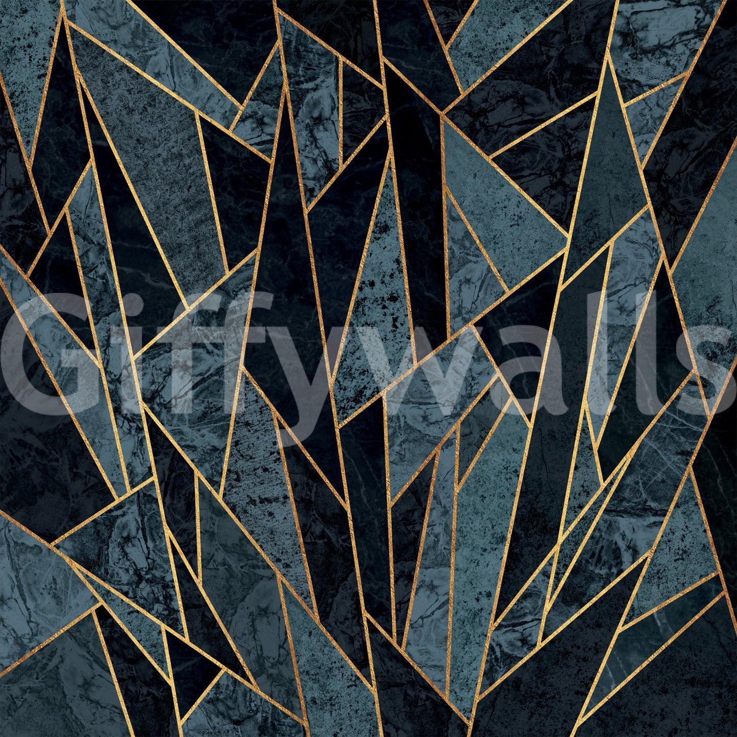 Cracked Nordic ice mural adding natural beauty and texture