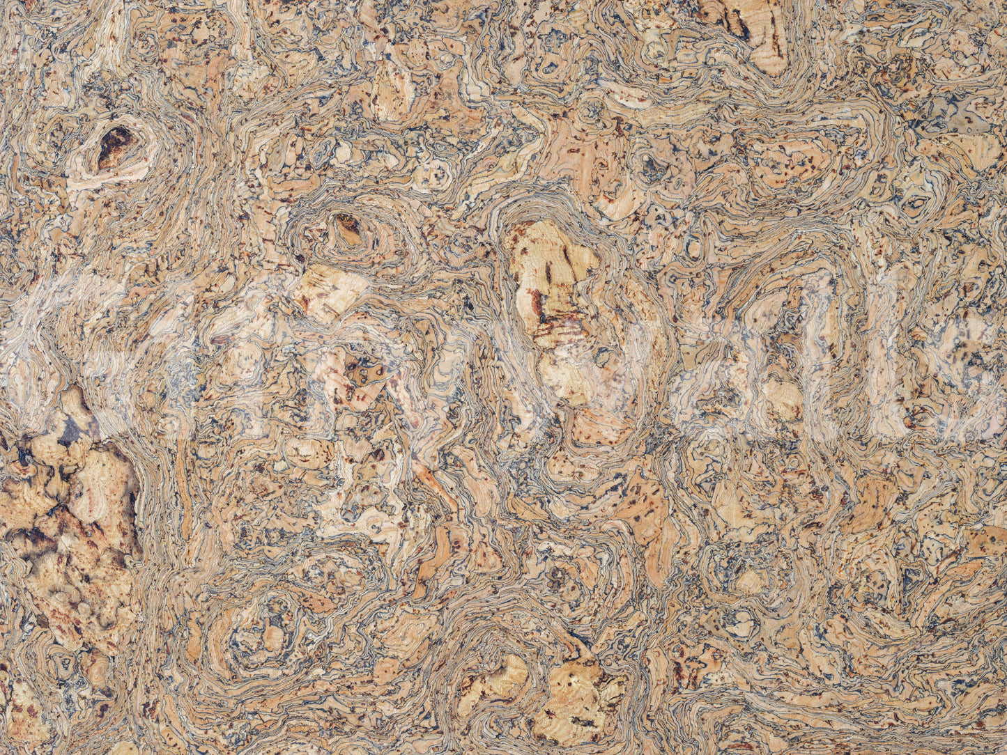 Captures the essence of natural cork with intriguing wavy patterns.