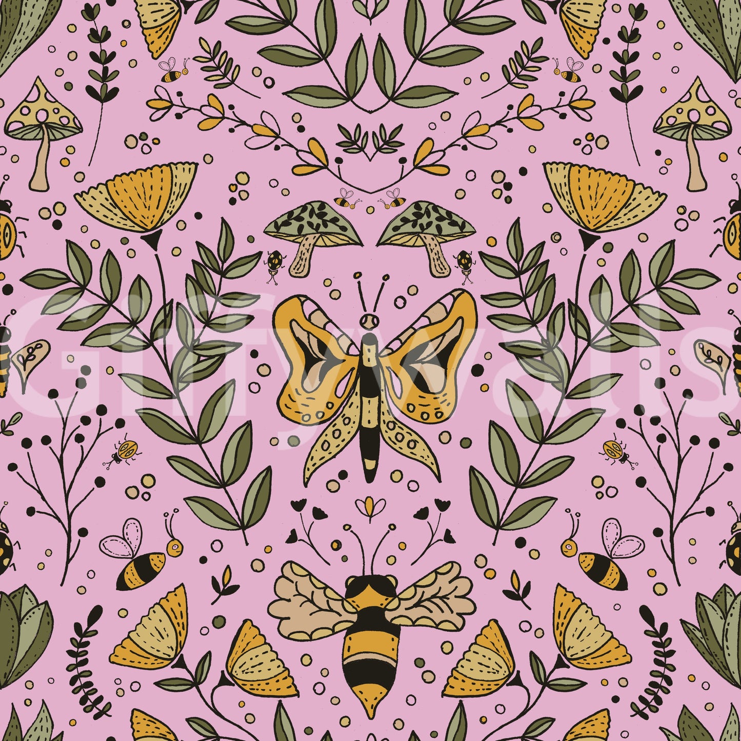 Wallpaper with a fun and cheerful design.