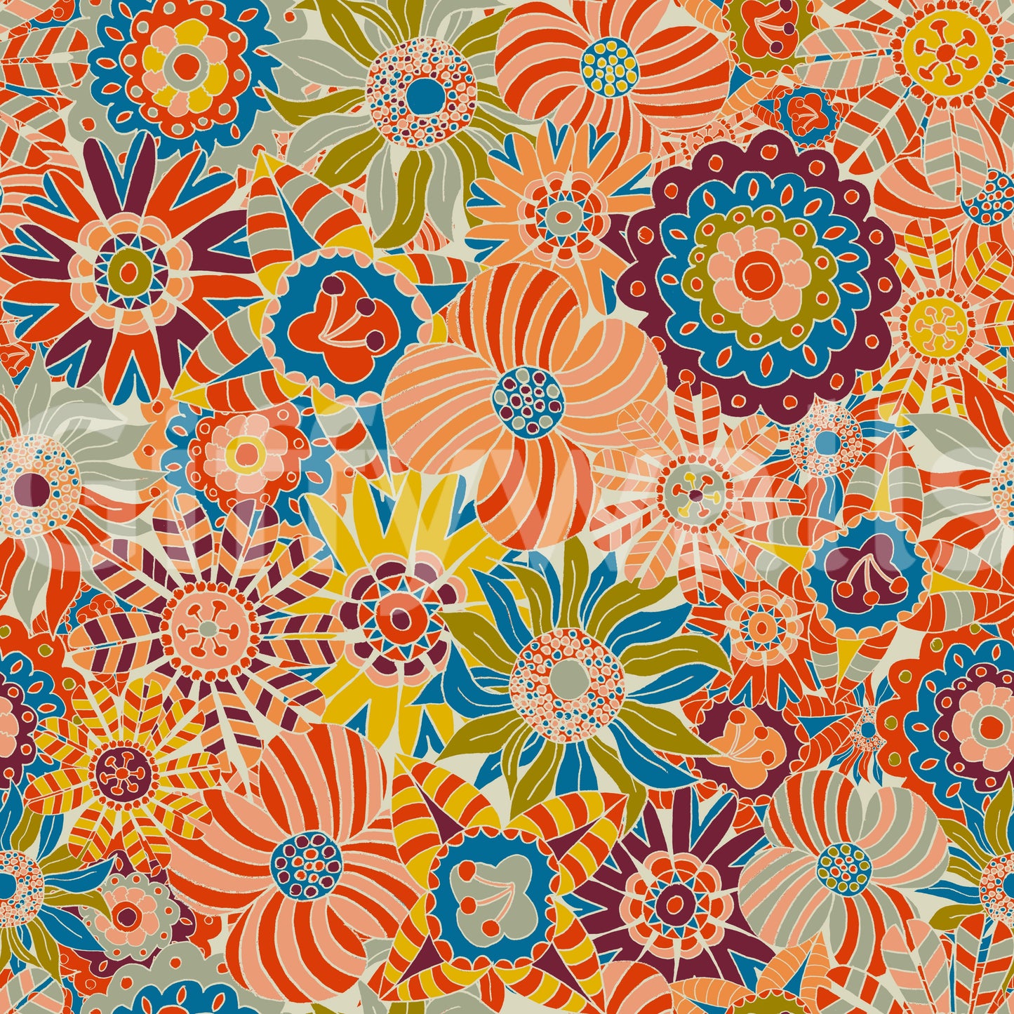 Wallpaper with a fun and cheerful design.