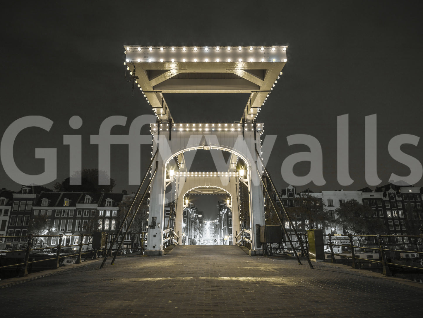 The Drawbridge mural gives the space a timeless and enchanting feel.