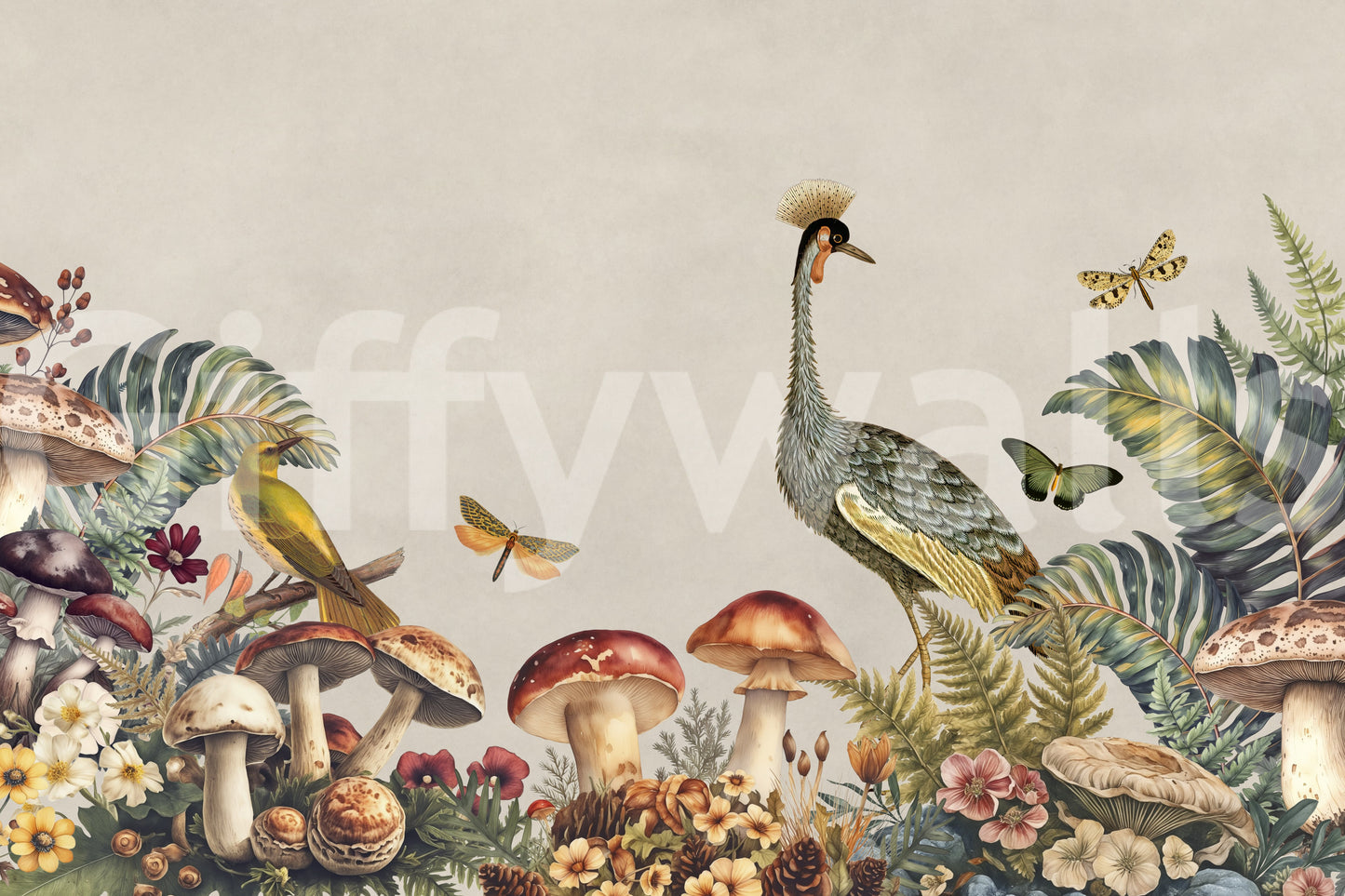 The design is non-realistic and interpretive.