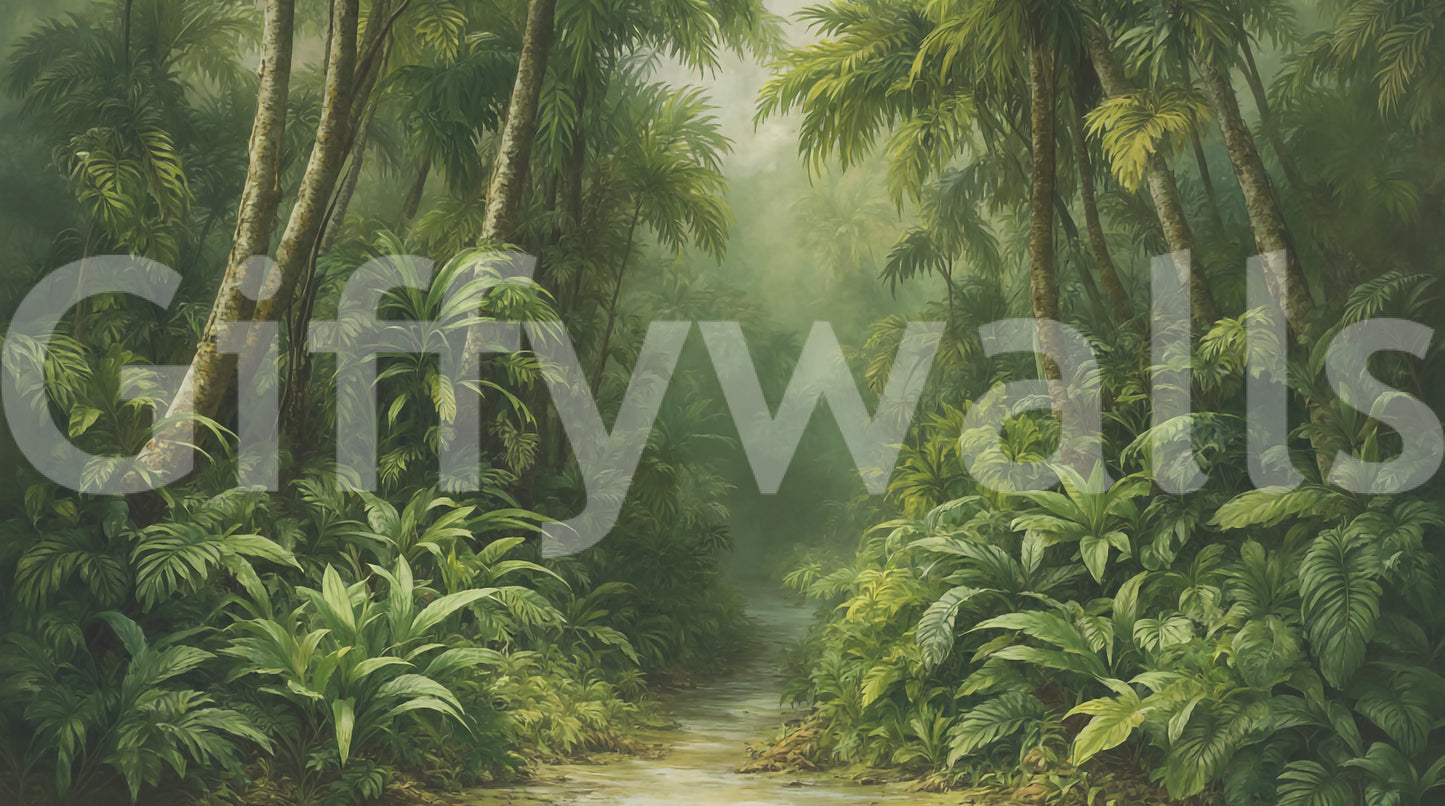 The wallpaper has a smooth, non-reflective matte finish.