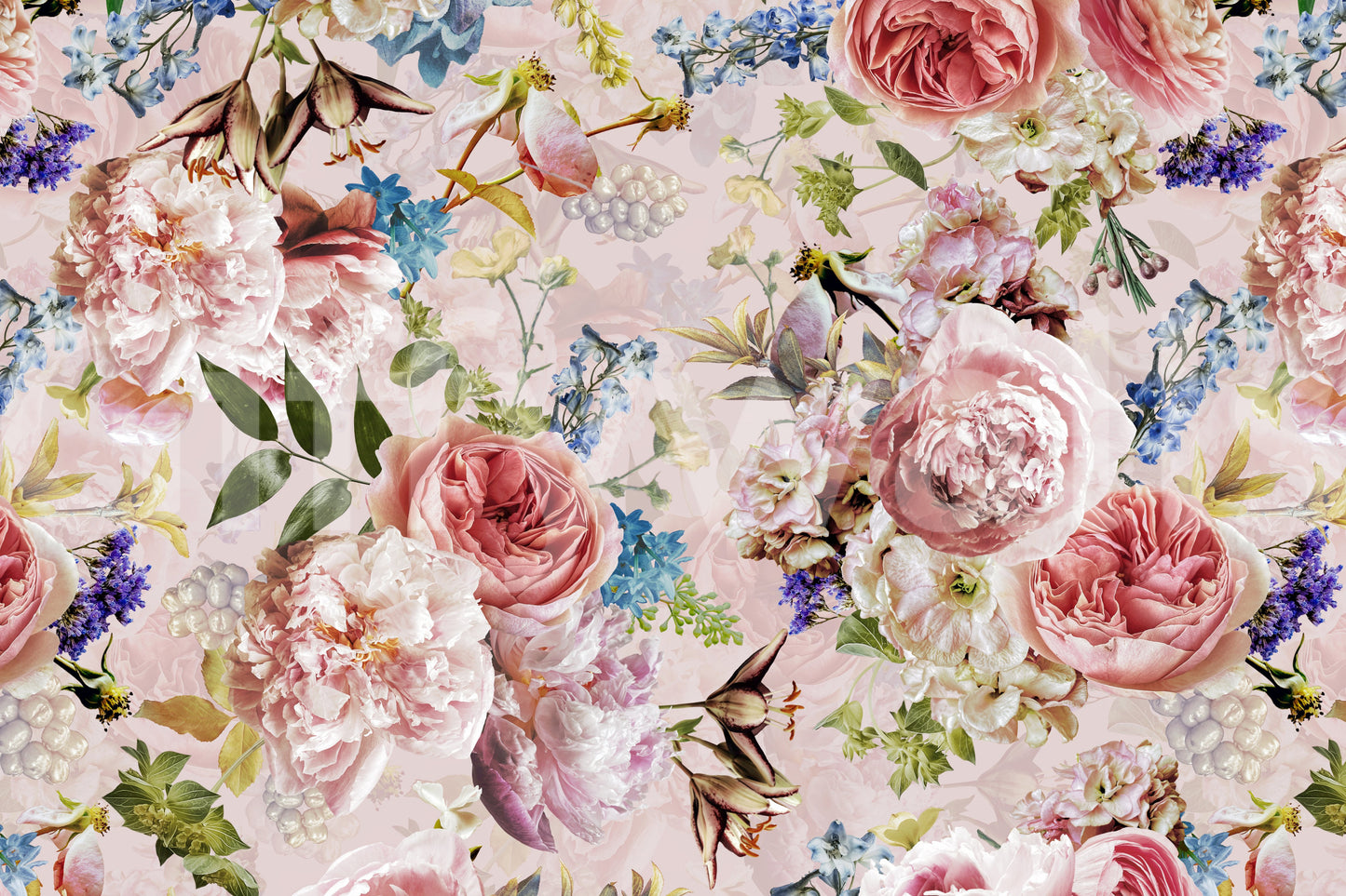 The wallpaper has a smooth, non-reflective matte finish.