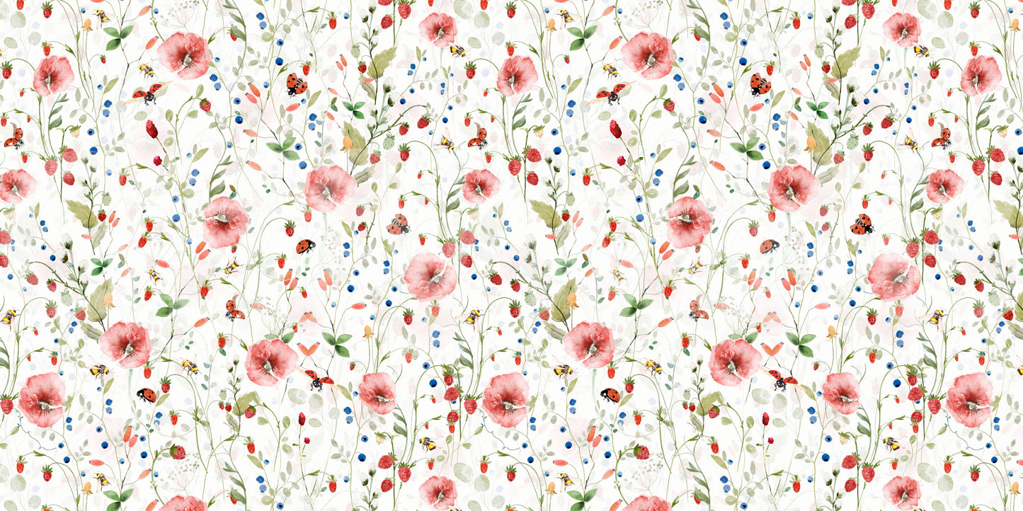 The wallpaper has a classic, timeless feel.