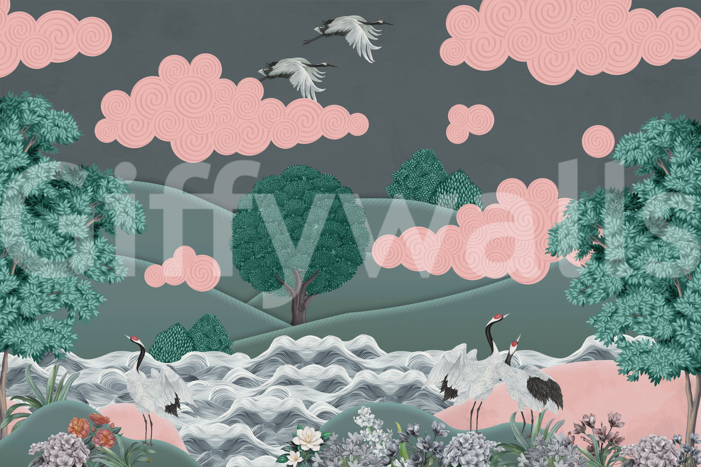 Crane's Dreamscape Wall Mural