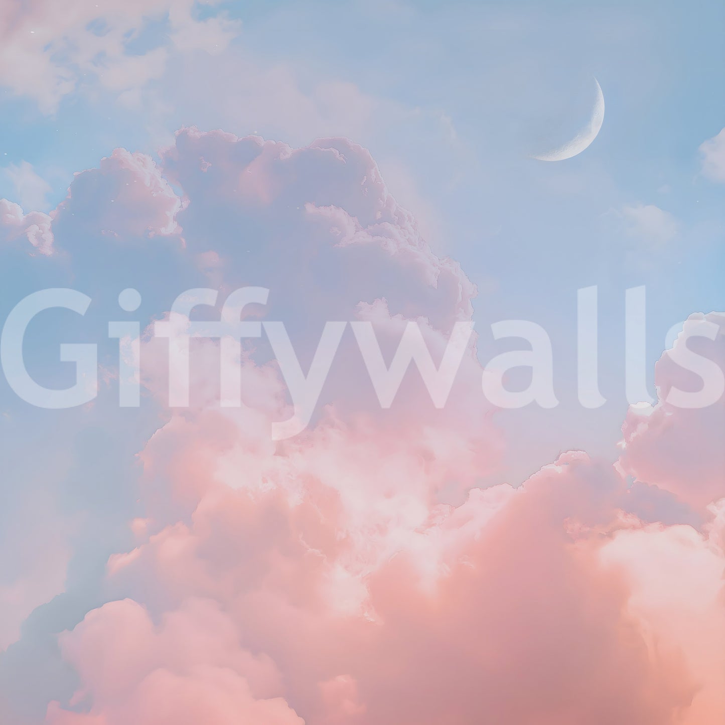 Cloudy pastel sunset sky, peaceful and calm