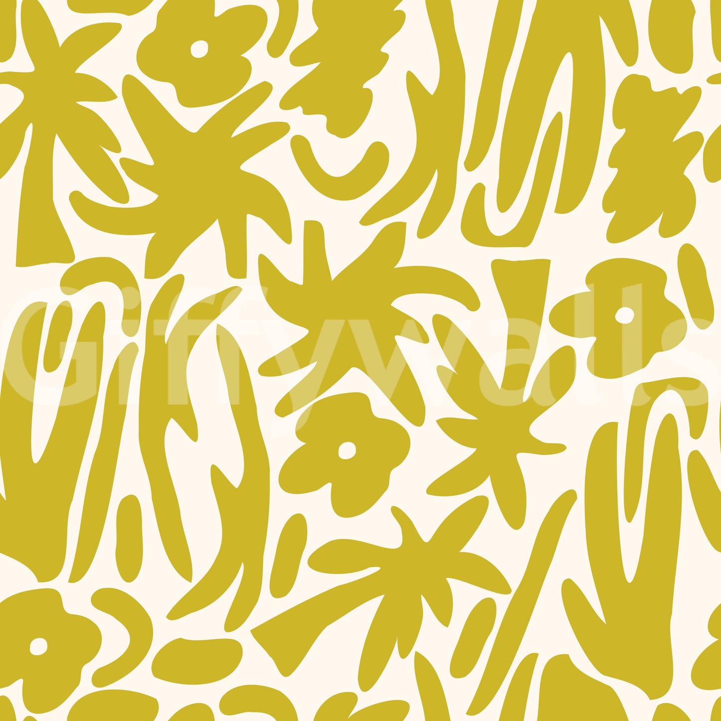 A seamless pattern of bright yellow on a wall