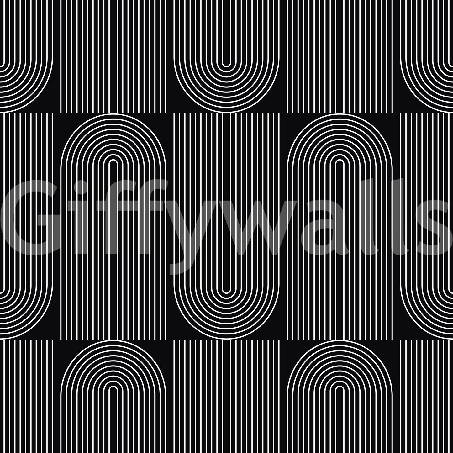 A seamless pattern of flowing lines on a wall