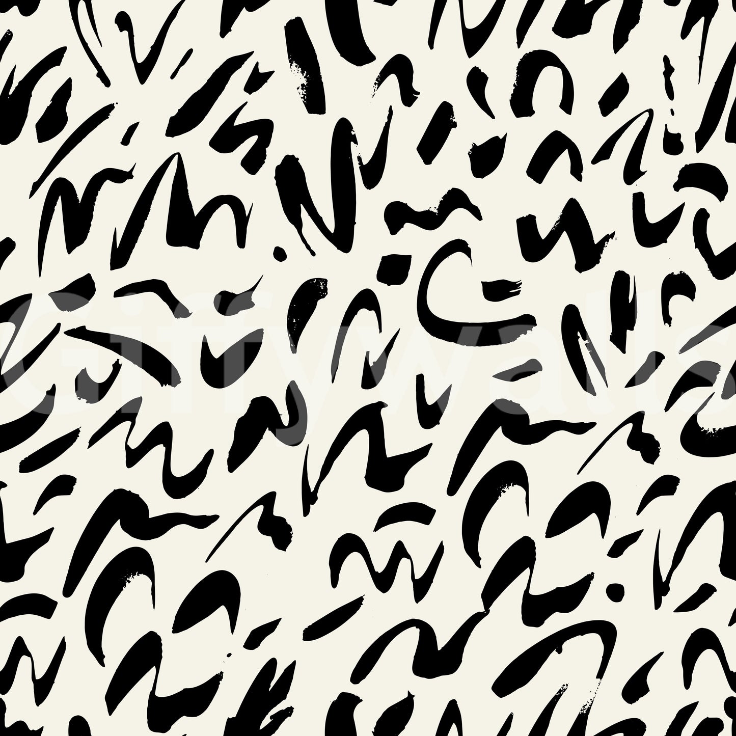 A seamless pattern of doodles on a wall