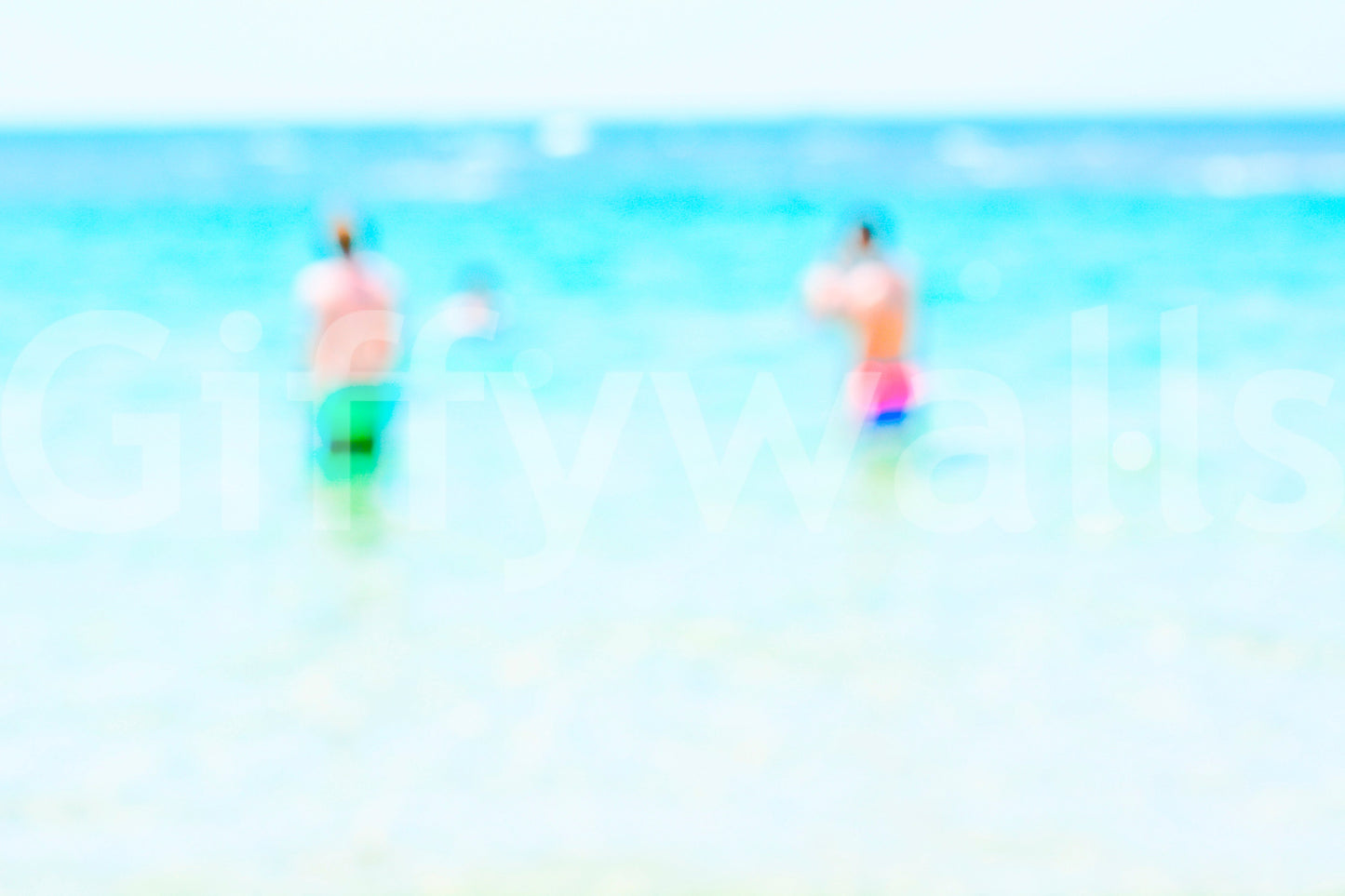 A high-quality serene beach wall mural for walls.