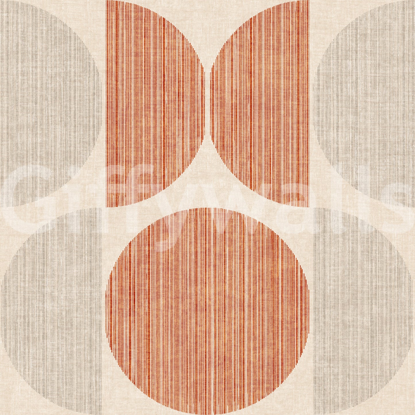 A high-quality orange geometric wall mural for walls.