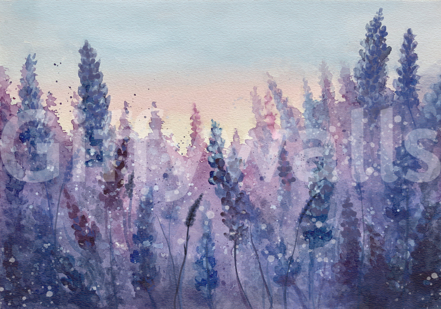 A high-quality serene flower wall mural for walls.