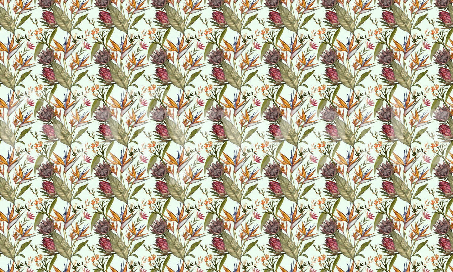 A high-quality exotic forest wall mural for walls.