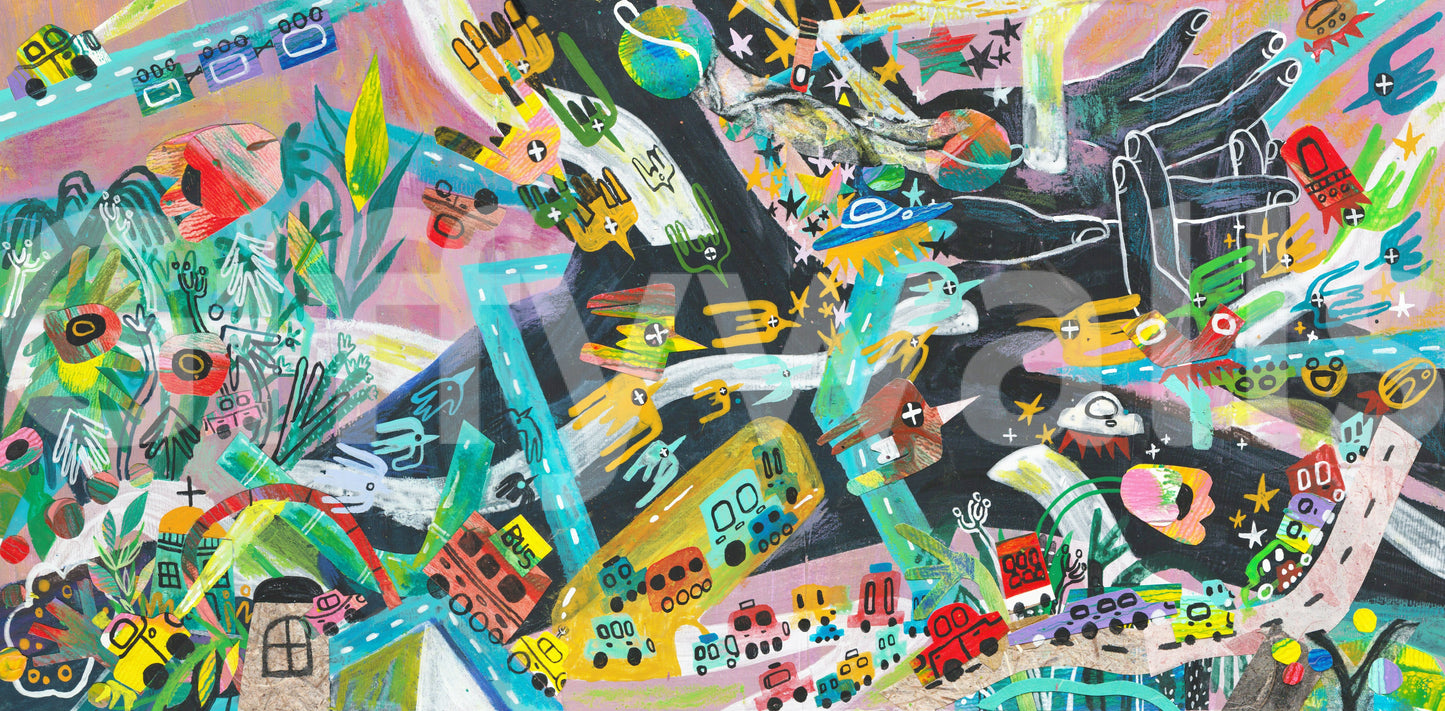 Urban Sprawl Symphony Wall Mural -2574515