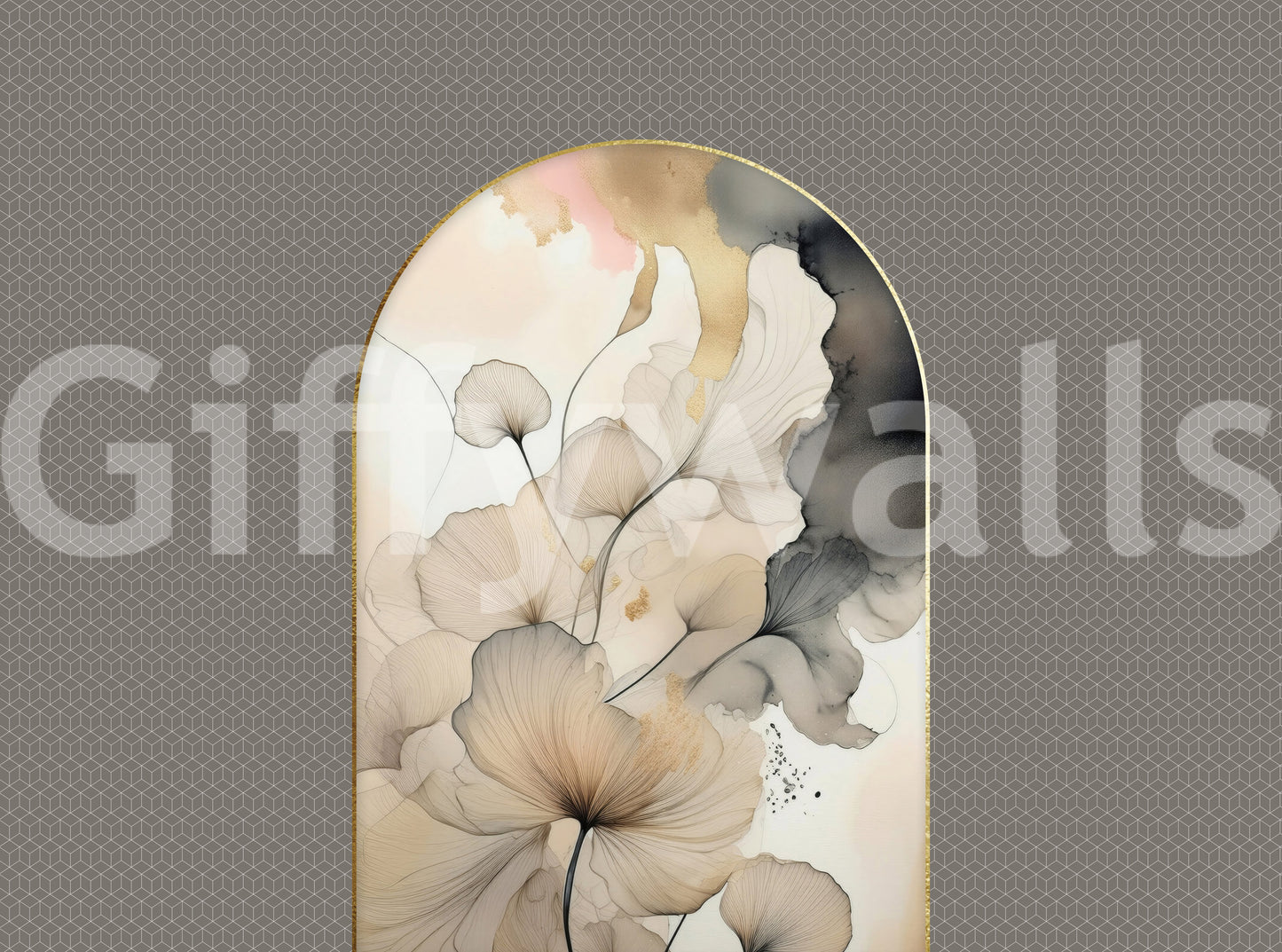 Elegant Gingko Archway Wall Mural