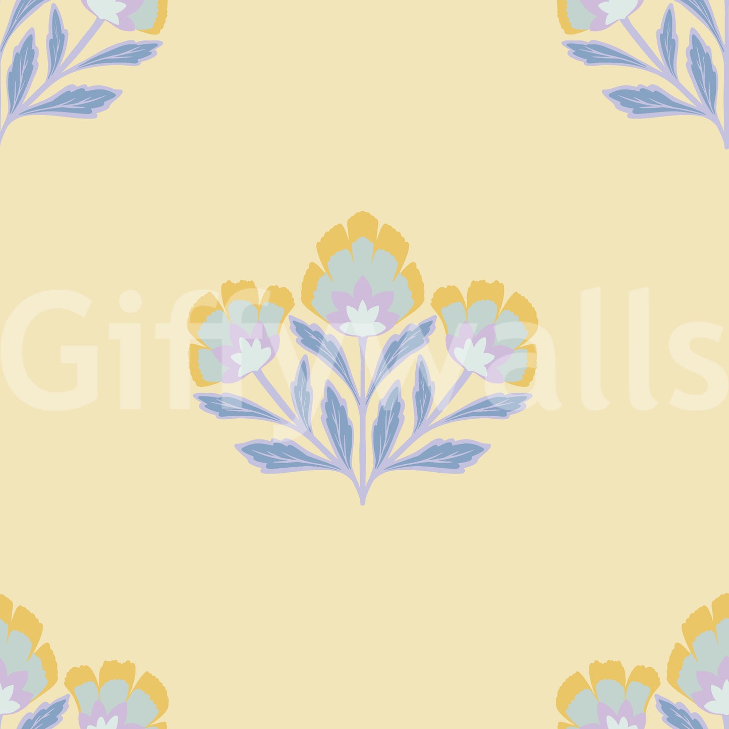 Lovely Serene Flora wallpaper for walls, exquisite bloom illustration.