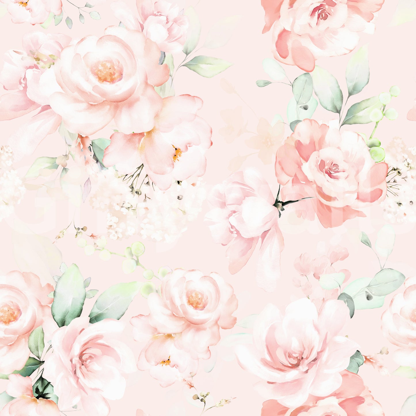 Painted Rose Garden Wallpaper