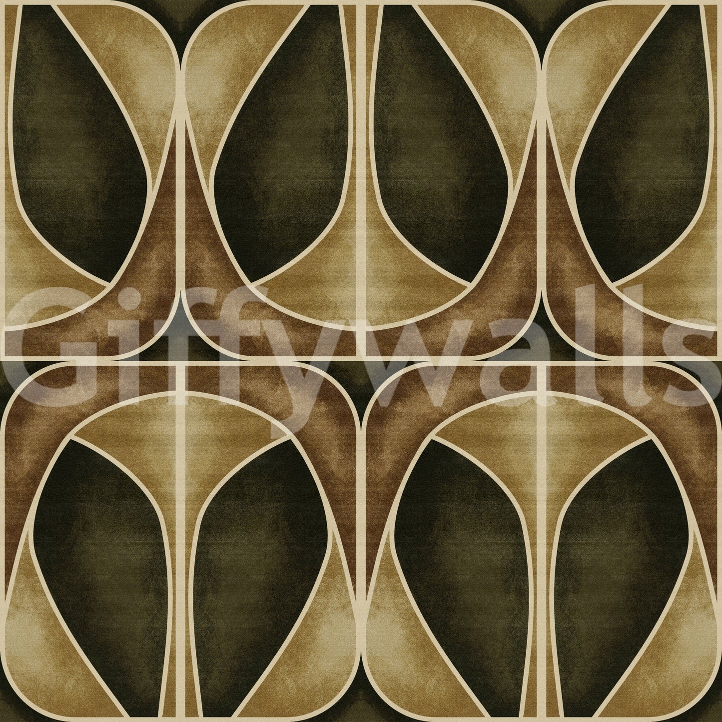 Softy Dèco Geometries - Gold Chic Wallpaper
