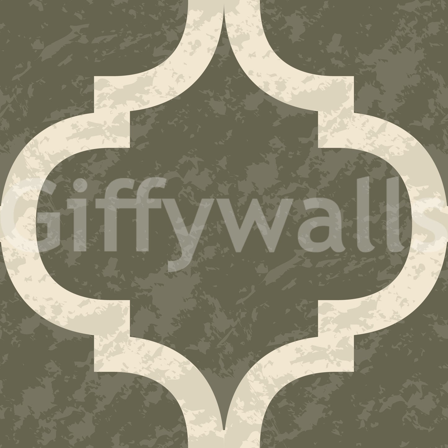 Moroccan Ogee - Dark Olive Wallpaper