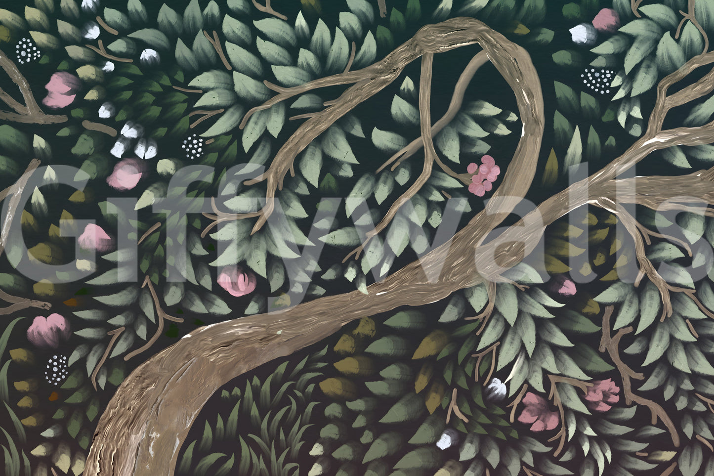 Floral Canopy Dream Wall Mural