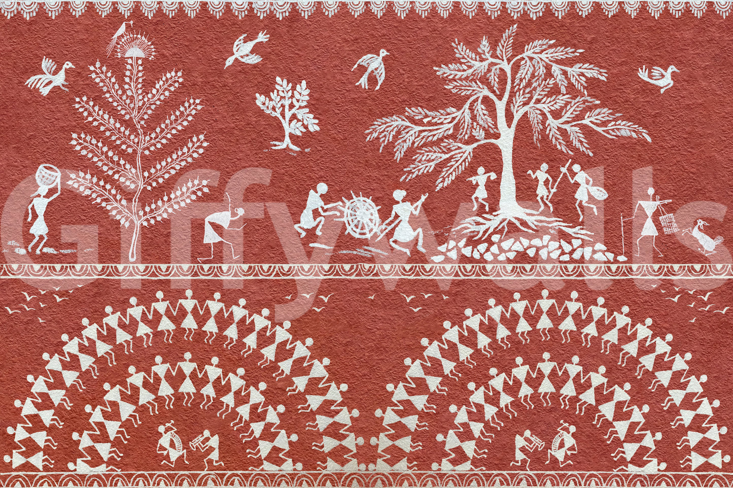 Terracotta Tribe Wall Mural