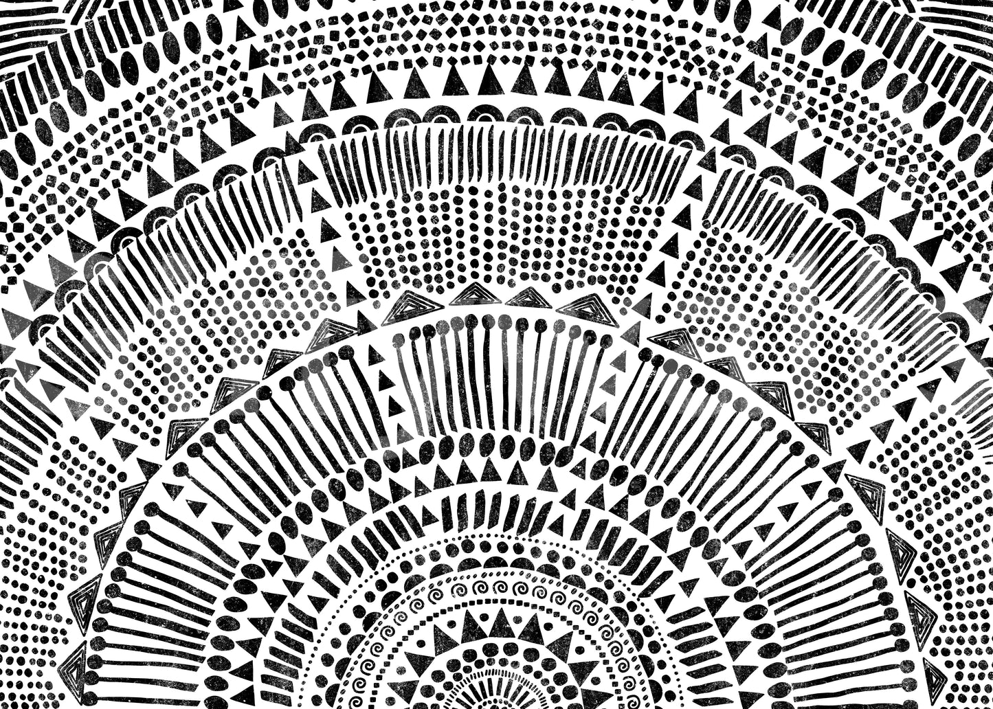 Tribal Half Sun Wall Mural