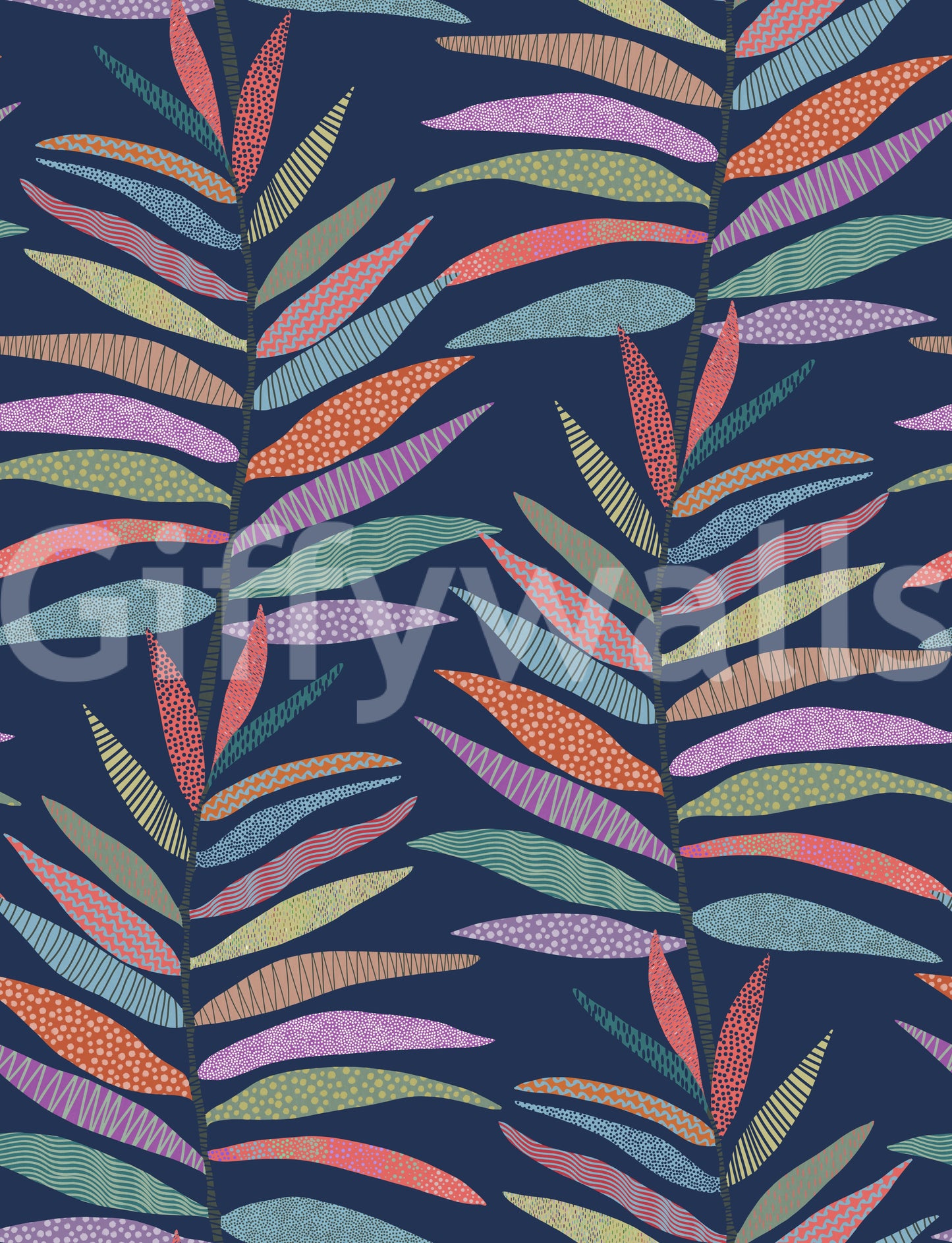 Botanical Groove Wallpaper