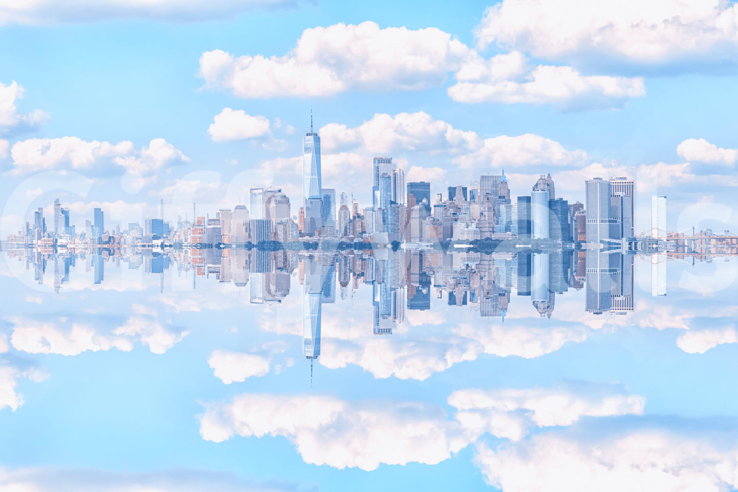 Skyline Reflection Wall Mural