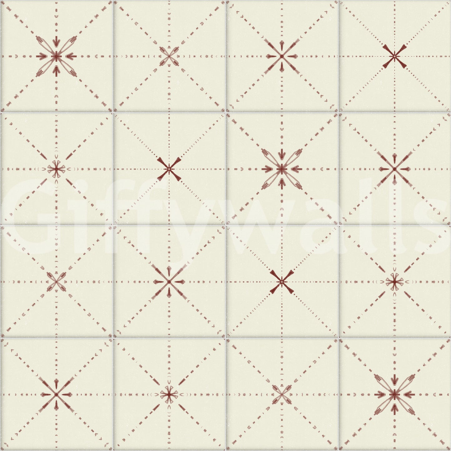 Farmhouse Delicate Backsplash Clay Wallpaper