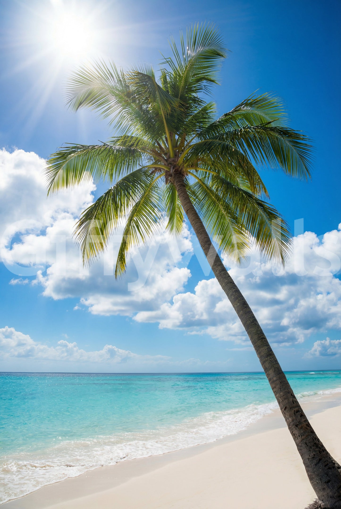 Sun-Kissed Palms Wall Mural