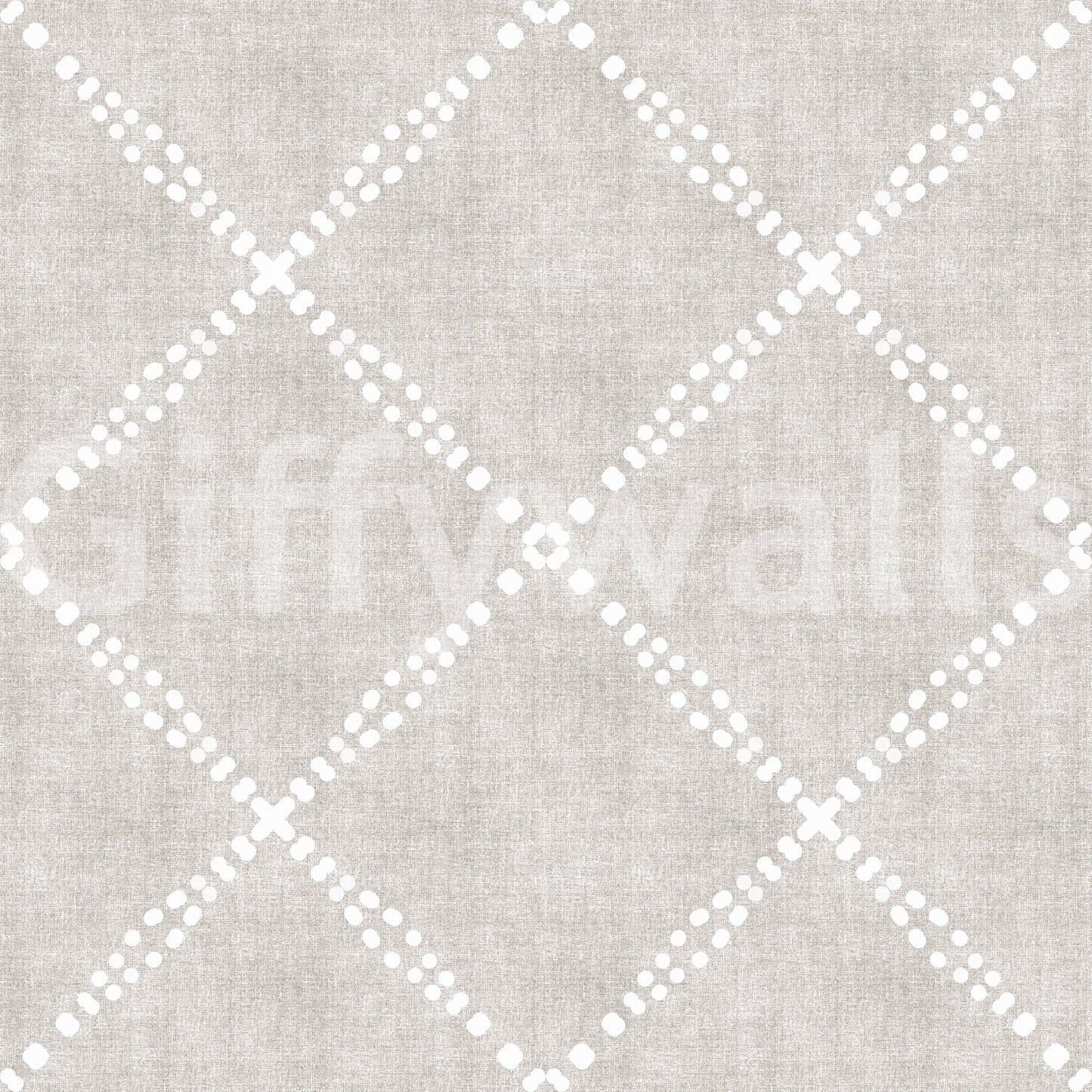Boho Dotted Trellis Grunge Neutral Wallpaper