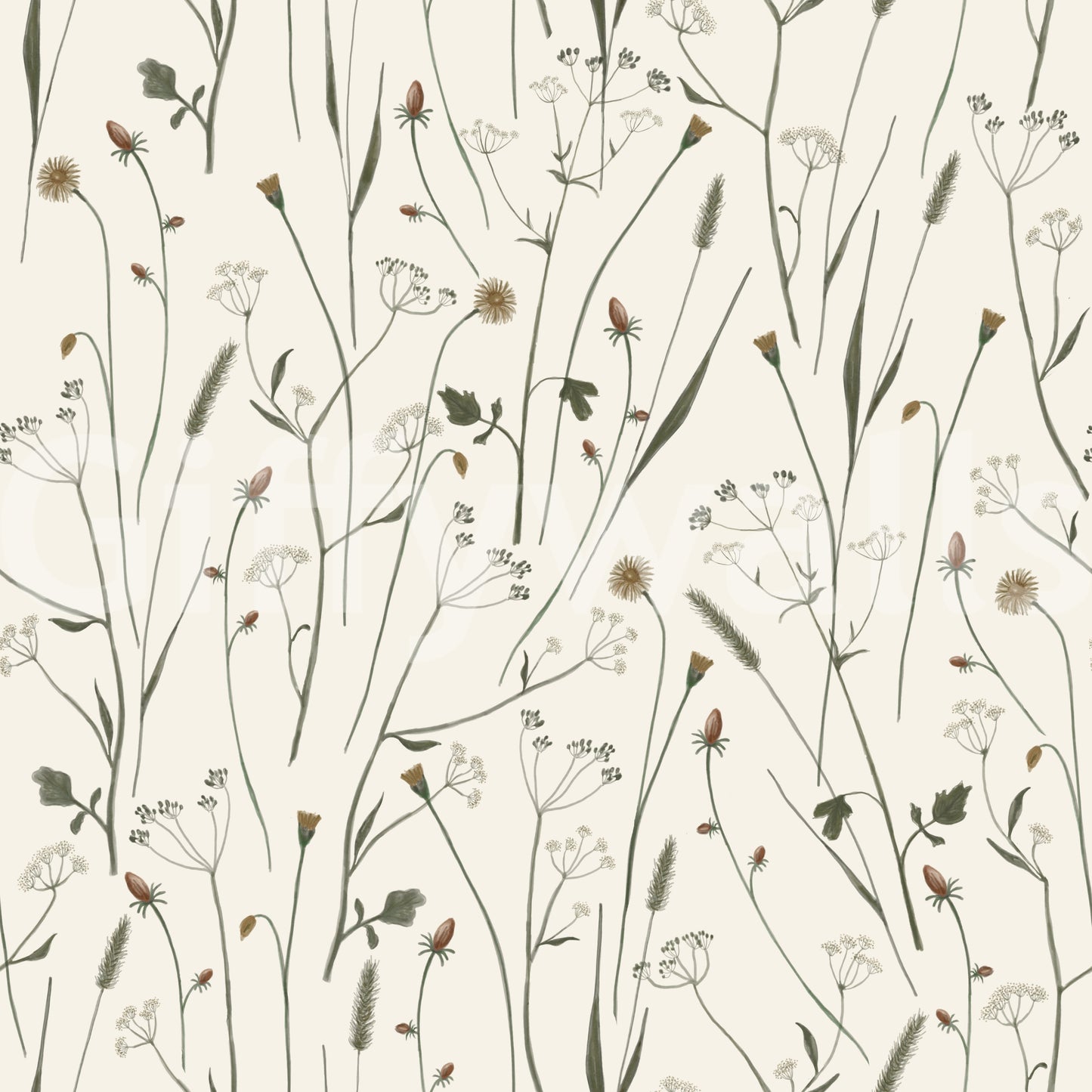 Homeland Floral Muted Wallpaper
