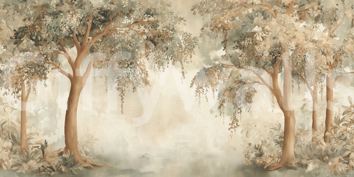 Willow Dreams – Forest Green Wall Mural