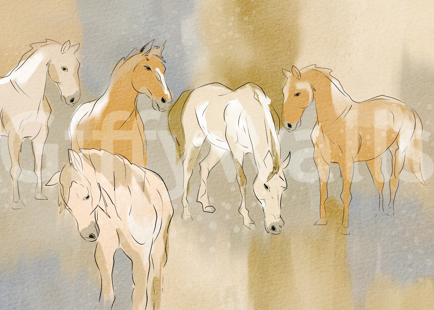 Equestrian Echoes Wall Mural