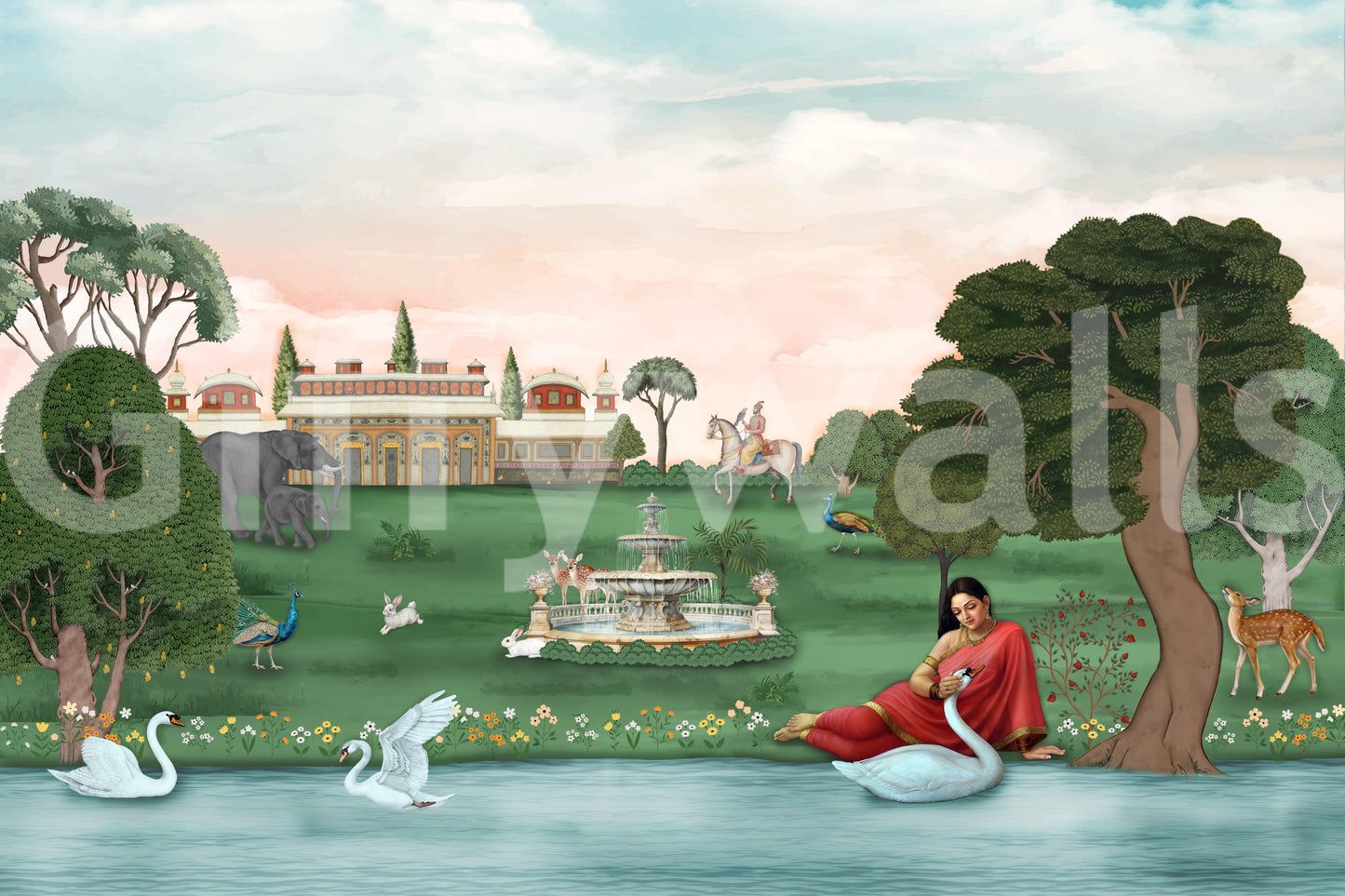 Royal Garden Serenity Wall Mural