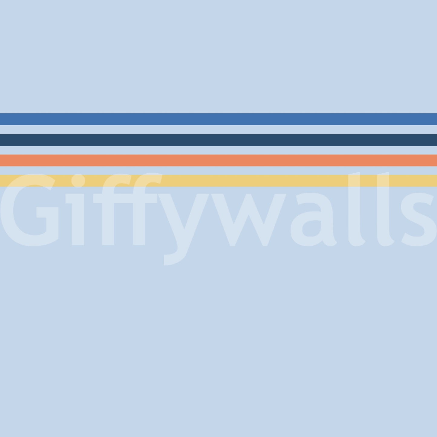 Retro Horizon Stripes wall mural with balanced color stripe composition