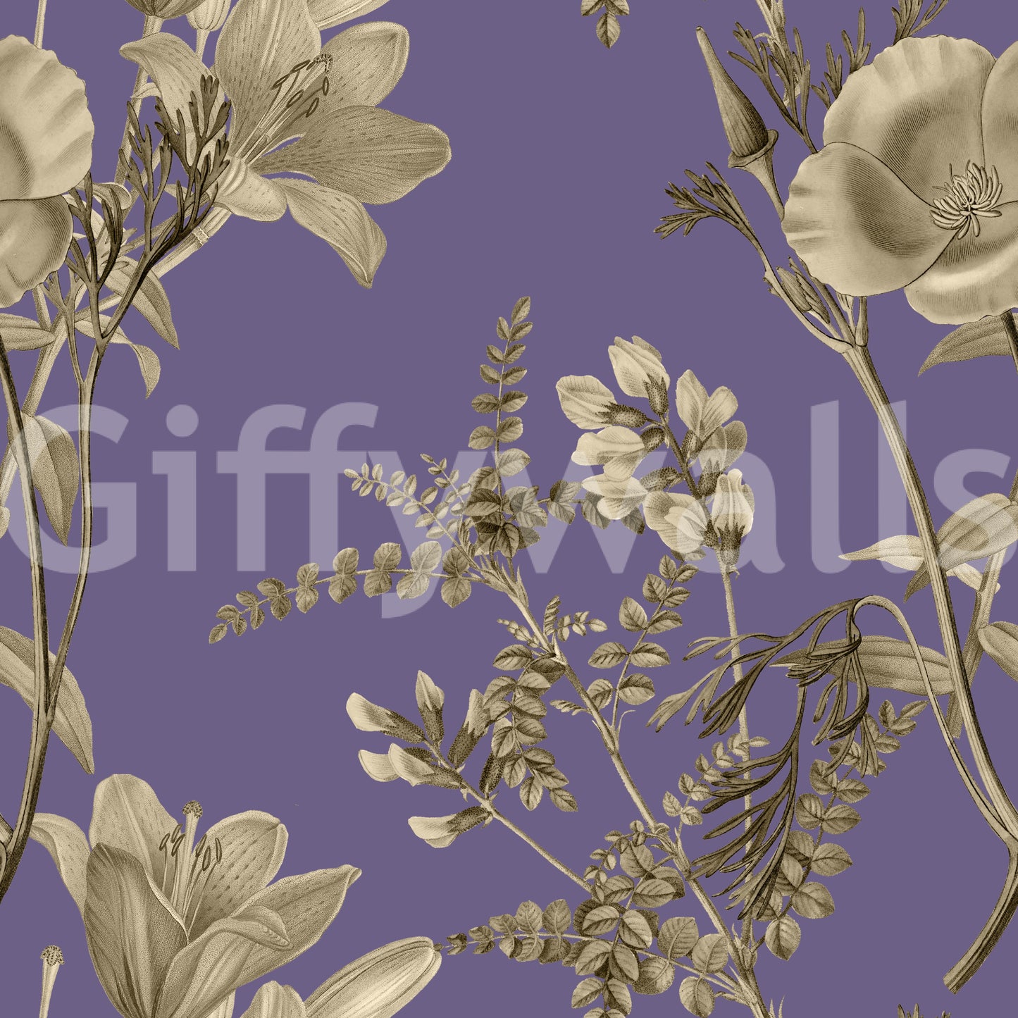 Ensueño floral vintage Wallpaper