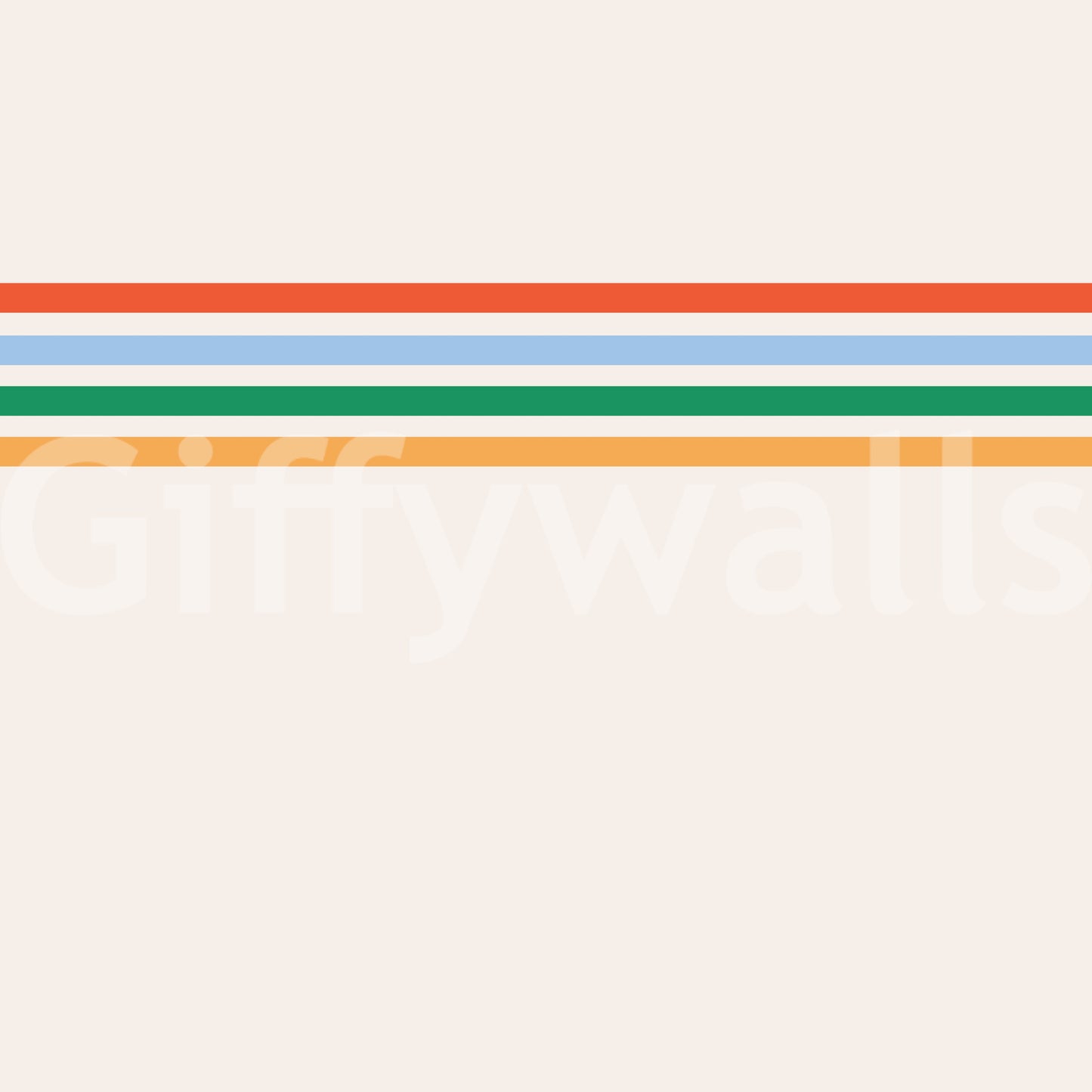 Retro Vibe Horizontal Stripes Wall Mural