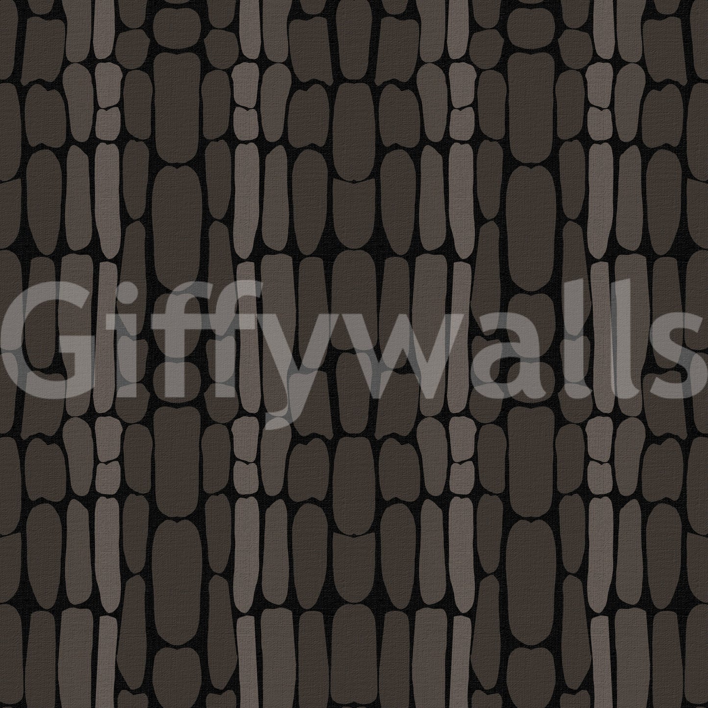 Organic abstract shapes shaping Black Stone Textured wallpaper surface