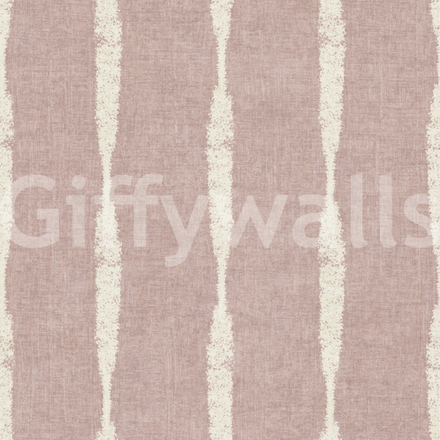 Cream Textured Distressed Stripes on Nude Pink Wallpaper