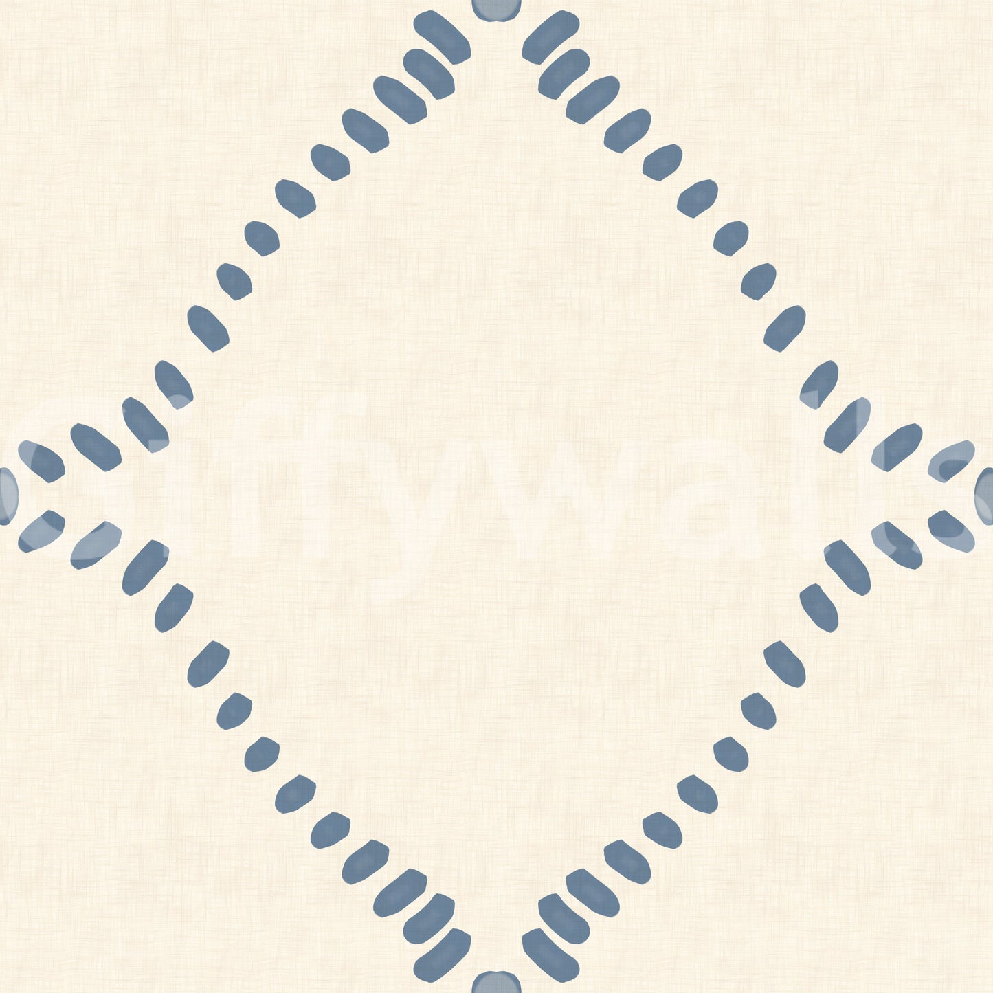 Muted slate blue meets pale cream in the Beachy Boho Lattice wallpaper.