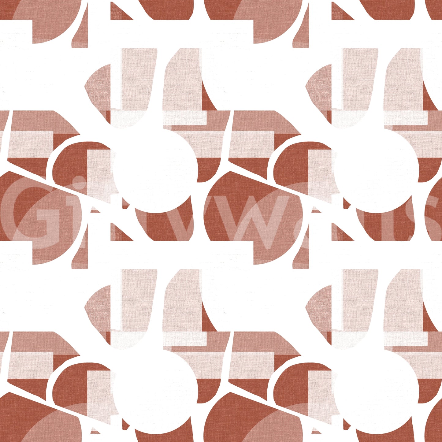 Repeating half-domes and circles define the rhythm of this clay shapes wallpaper